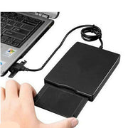 External USB numeric keypad connected to a laptop computer