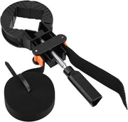 Heavy duty ratchet tie down strap with adjustable black tightening tool and webbing