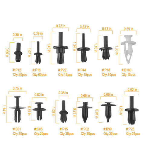 Shield Retainers Push Type Retainers Clips 250pcs – Paktec.nz