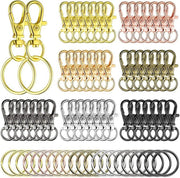 98pcs Lobster Clasp Keychain Hooks Key Rings