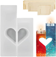 Silicone Heart Tealight Candles Holder Molds Resin Moulds Aromatherapy