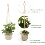 Macrame Plant Hanger Cotton Rope Hanging Planter Basket
