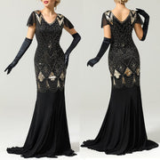 Maxi Ball Dress 1920s Flapper Gatsby Cocktail Dresses Size 16