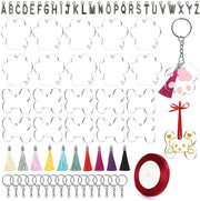 111pcs Pet Bone Paw Acrylic Discs Keychain Blanks Making Kit