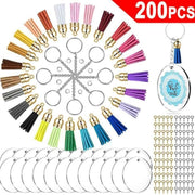 Acrylic Circle Discs Keychain Blanks Vinyl Making Kit