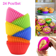 Silicone Cupcake Liners Reusable Nonstick Muffin Baking Molds