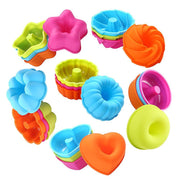 Silicone Cupcake Donut Cake Reusable Nonstick Muffin Baking Molds