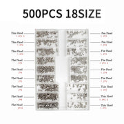 500pcs 18 Type Mini Screw Nuts DIY Kit Laptop Notebook Computer Repair