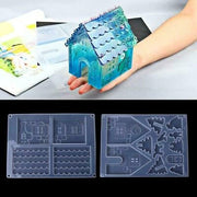 Resin Moulds Silicone Christmas House Molds
