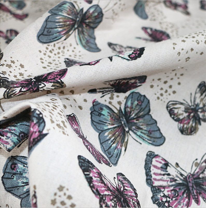Cotton Linen Fabric Butterfly 1x1.5M – Paktec.nz