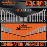 HORUSDY Spanner Wrench Set Duo Metric SAE Combination