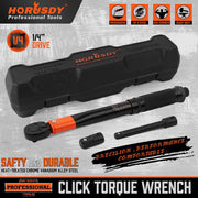 Click Torque Wrench HORUSDY 1/4" Drive