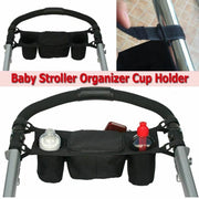 Pram Stroller Nappy Diaper Organiser Bag Cup Holder