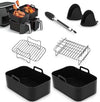 Air Fryer Rack Silicone Pot Accessories for Ninja Dual