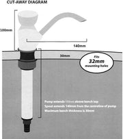 Sink Water Hand Pump Caravan Trailer Camping Motorhome