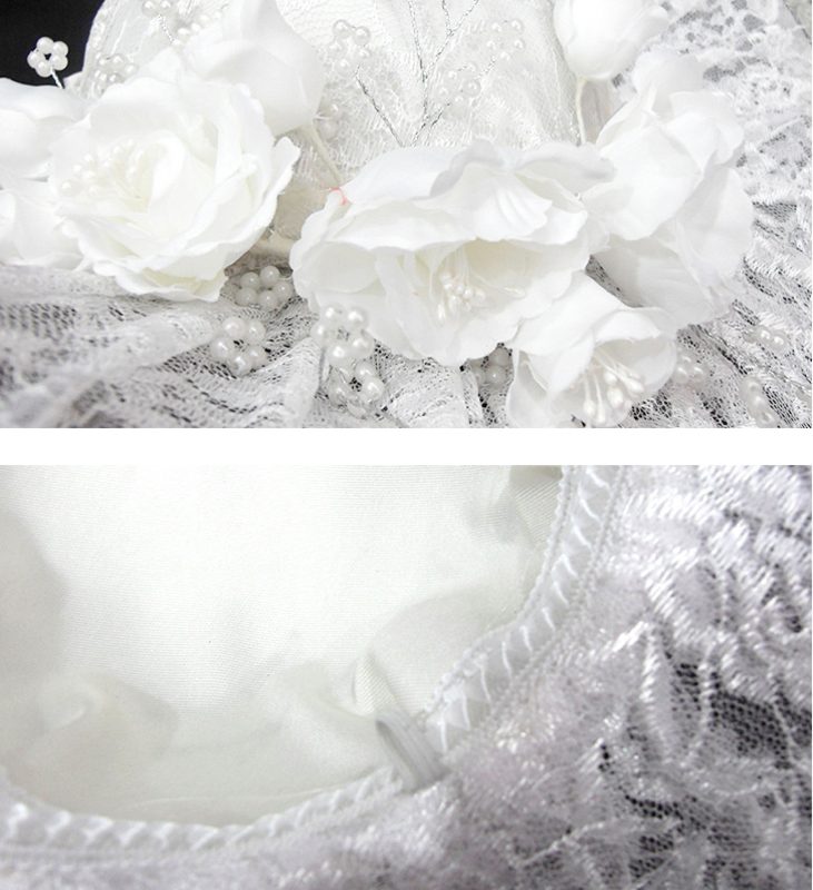 Elegant Ivory Lace Pearl Floral Chic Wide Brim Kentucky Derby Hat ...