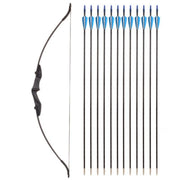 40lbs Archery Recurve Bow Longbow +Arrows 12pcs