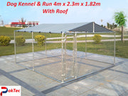 Dog Run 4x2.3x1.82m With Roof