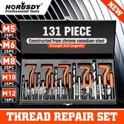 131pcs Thread Repair Helicoil Kit Drill Heli Coil Tap