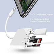 4 in 1 Lightning to USB SD Camera Card Reader Adapter