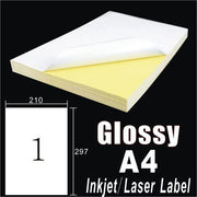 A4 Label Stickers White Self Adhesive Glossy
