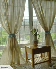 A PAIR 1.8M*2.1M French Country Crochet Curtains