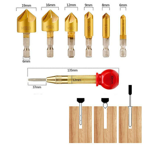 Pianpianzi Mecanismo Pladur Productos plus Herramientas De Herramienta  Completa Quick with inch Hex 1/4 Bit 4pcs Shank Countersink Change Drill  Tools