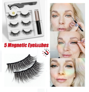 Five Magnetic Eyelashes Eyeliner Tweezers Set
