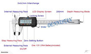 200mm/8' Electronic Digital LCD Vernier Caliper