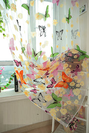 150*145CM BUTTERFLY VOILE CURTAIN ROOM DIVIDER