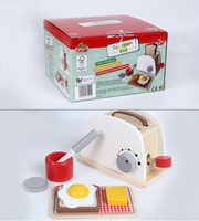 Wooden Pretend Playing Toy Breakfast Toaster