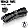 Winch Rope Grey 6mm x 15m