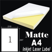 A4 Label Stickers White Self Adhesive Matte