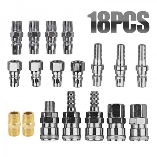 Compressor Fitting Types 18pcs Air Hose Fittings Nitto Type Compressor Couplings Tools – Paktec.nz