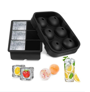Silicone Tray Ice Cube Mold For Cocktails Whiskey Ball 3 PCS