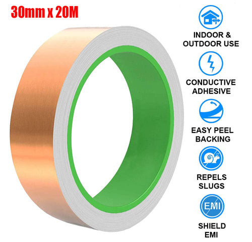 Copper Foil Metallic Tape for EMI RFI Shielding (30mm)