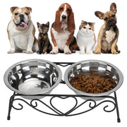 Pet Food Water Bowl Dog Cat Feeder