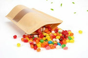 50pcs Kraft Paper Bags Resealable Zip Lock Food Storage Pouches S