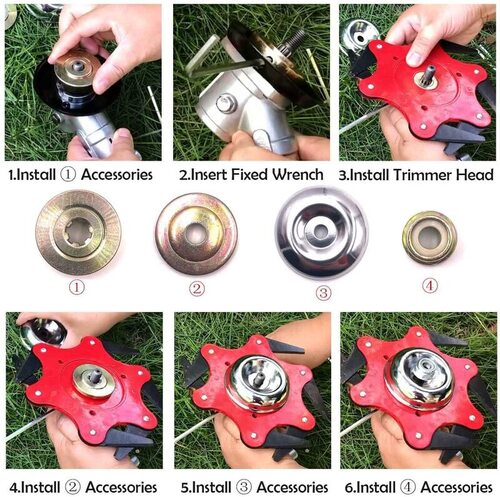 Razors Weed Eater Brush Cutter Blade Trimmer Head Adapter Kit – Paktec.nz