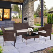 Outdoor Furniture PE Rattan - 4pc Set