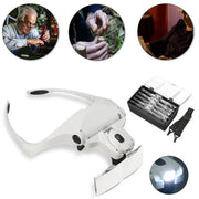 Head Mount Magnifier with LED Lamp