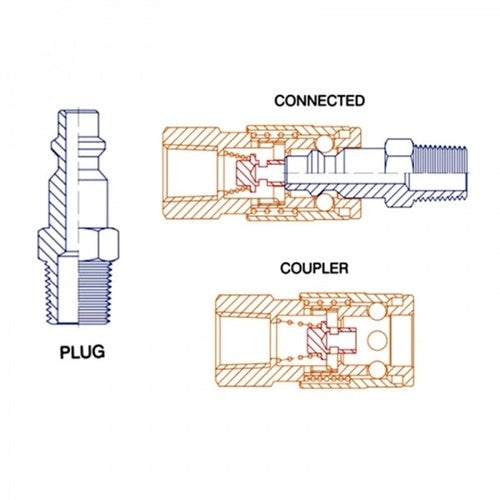 Airsoft Compressor Coupling 18pcs Air Hose Fittings Nitto Type Compressor Couplings Tools – Paktec.nz