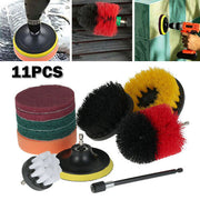 11pcs Power Drill Brush Scrub Pads Attachment Set