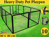 Dog Playpen 10 Panels Fence Enclosure Pet 80 x 80cm