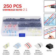 250pcs Solder Seal Sleeve Heat Shrink Butt Wire Connectors Terminals