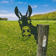 Metal Arts Garden Sculptures Farm Peeping Ornament Donkey
