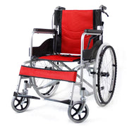 Folding Self Propelled Wheelchair Red